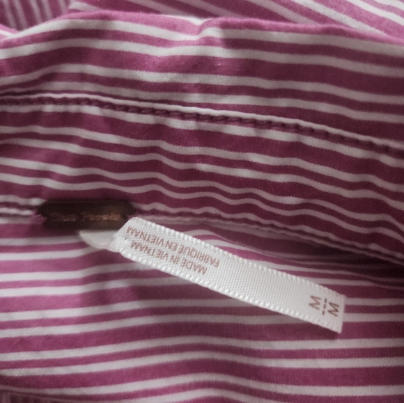 Free People Tie It In A Bow Oversized Button Down Shirt Size Medium Pink. - Picture 9 of 10